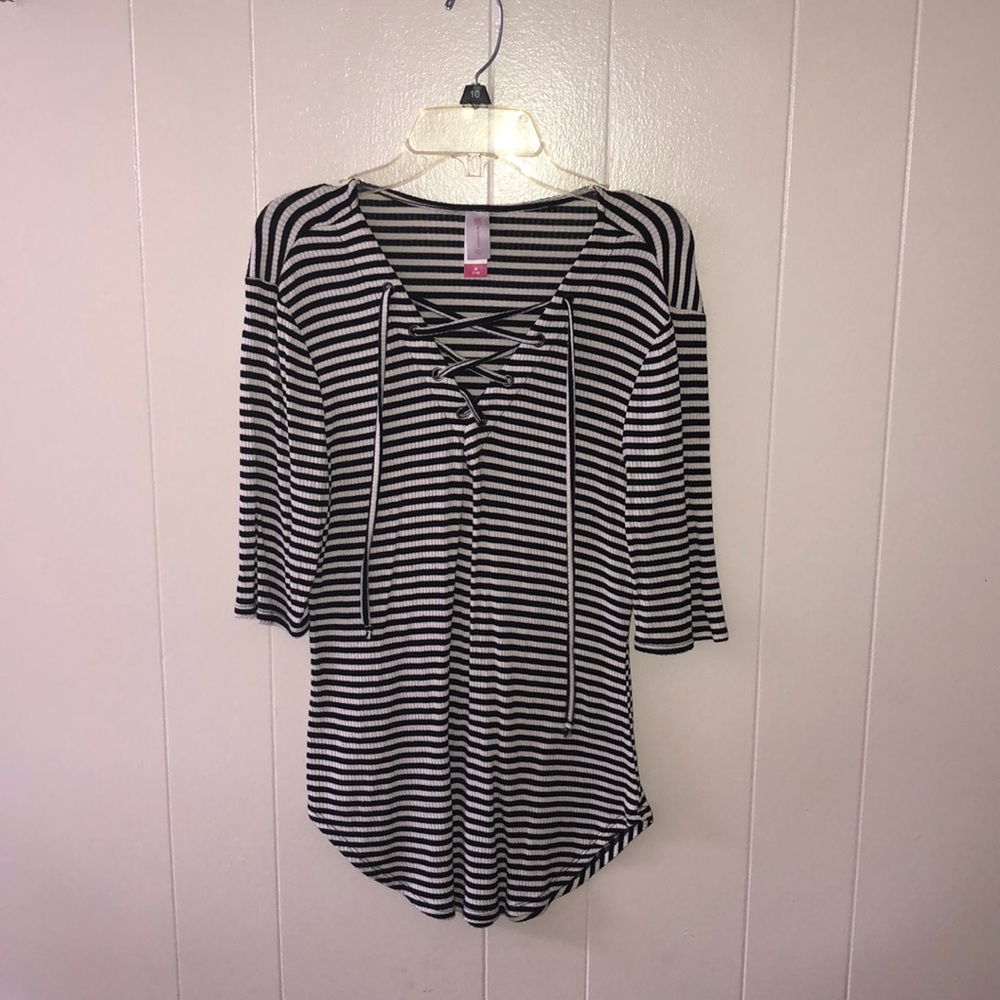 Black and white striped shirt